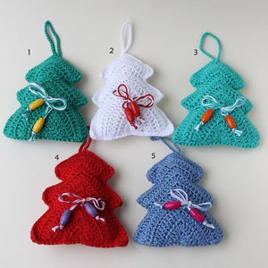Christmas fir-tree, hanging ornaments, ornaments Handmade, home decor,  winter crochet decorations, Christmas Tree ornaments