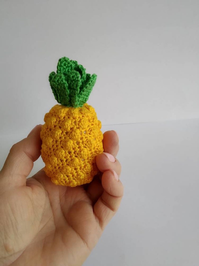 Crocheted Pineapple Knitted Fruit Tropical Fruits Toy Food Etsy