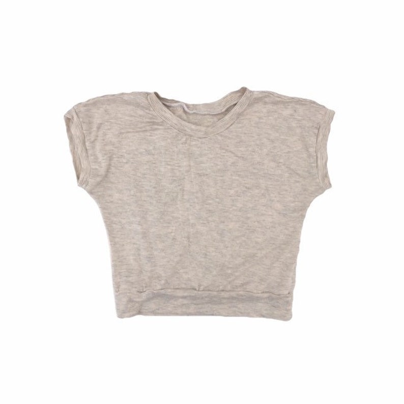 Cream unisex top long sleeve short sleeves