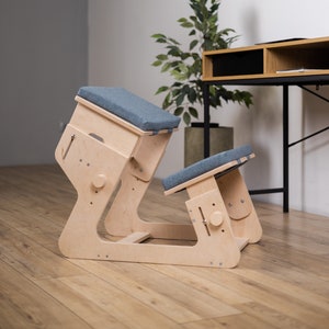 Chairs Ergonomic Wooden Comfy Reading Chair Kneeling Chair Modern Furniture Portable Knee Chair Posture Support Personalized Gift image 2