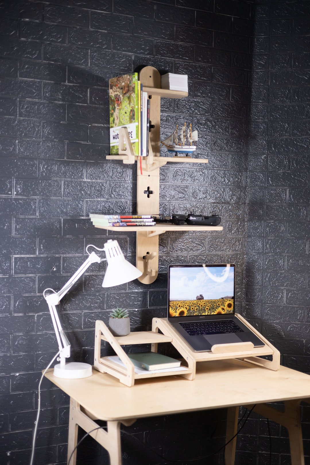 Wall Shelf Organizer Personalized Office Shelf Wall Book Etsy