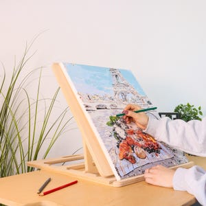 Caballete portátil para regazo, tablero de dibujo de madera, soporte de regalo para artista, tablero de pintura personalizado, tablero de arte de dibujo de escritorio minimalista