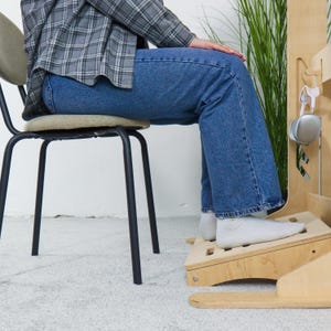 Wooden Footstool Adjustable Footrest Leg Rest Under Desk Plywood Office Furniture Home Foot Rest Legs Stand Personalized Gift Leg Support