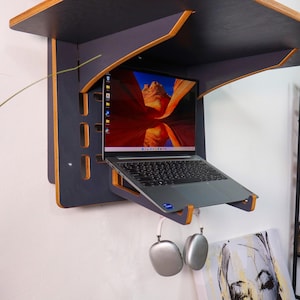 Wall Mounted Standing Desk: Adjustable Height, Space Saving, Modern Office image 15