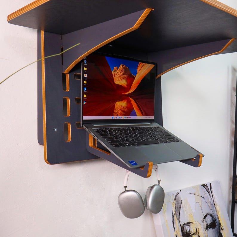 Wall Mounted Standing Desk: Adjustable Height, Space Saving, Modern Office image 15