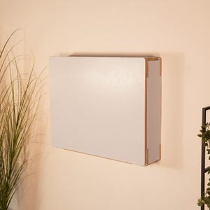 Escritorio plegable de pared de madera contrachapada: estación de trabajo para portátil que ahorra espacio