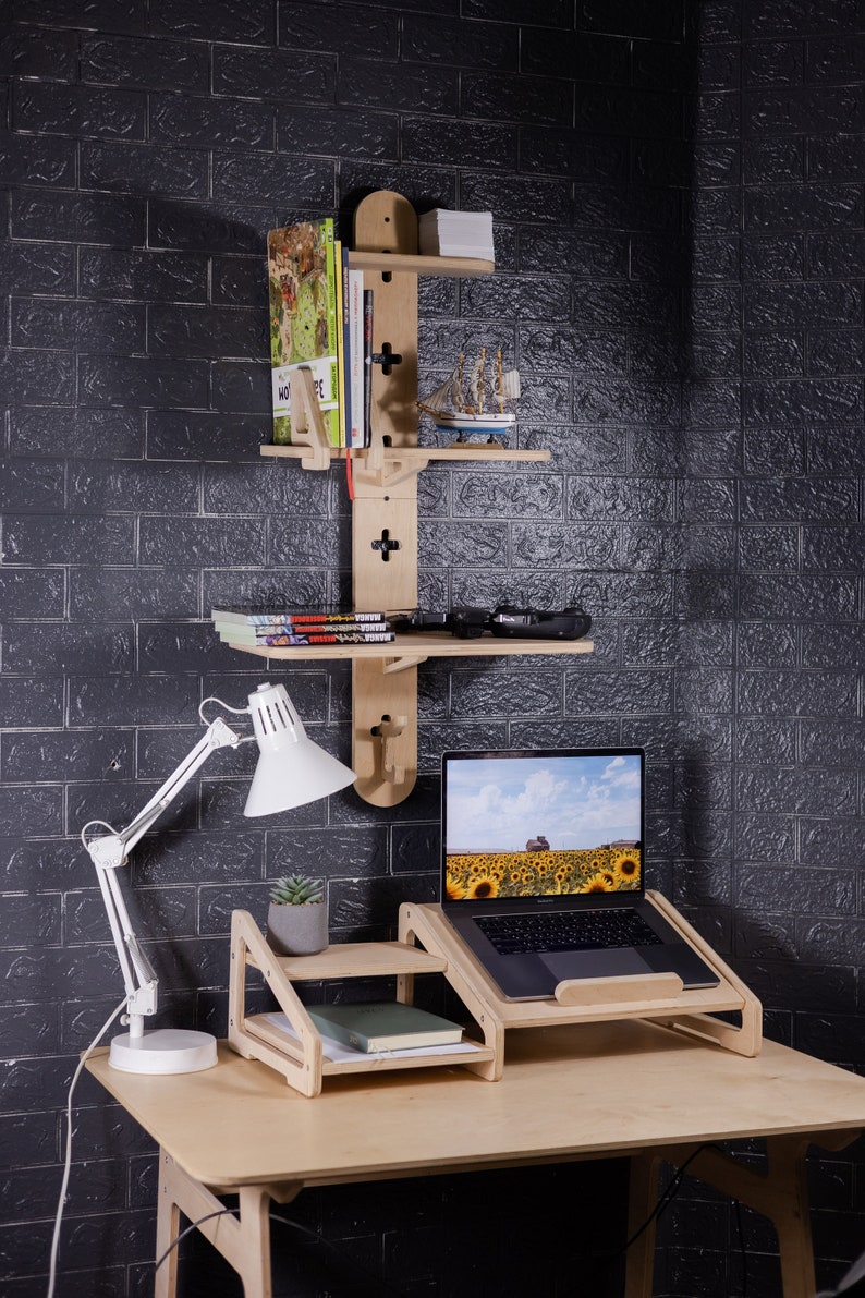 Wall Shelf Organizer Personalized Office Shelf Wall Book Etsy