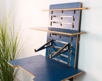 Minimalist Floating Desk: Wall Mounted Space Saving Table Floating Furniture Home Office