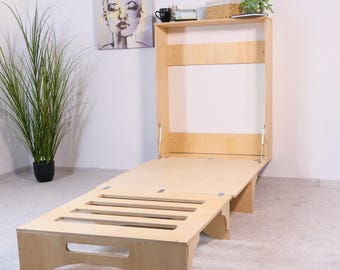 Murphy-bed met bureau – ruimtebesparend wandbed met neerklapbaar bureau