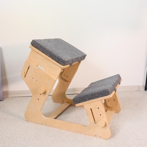 Ergonomischer Kniestuhl: Hölzerne Haltungsstütze - Büro & Lesen