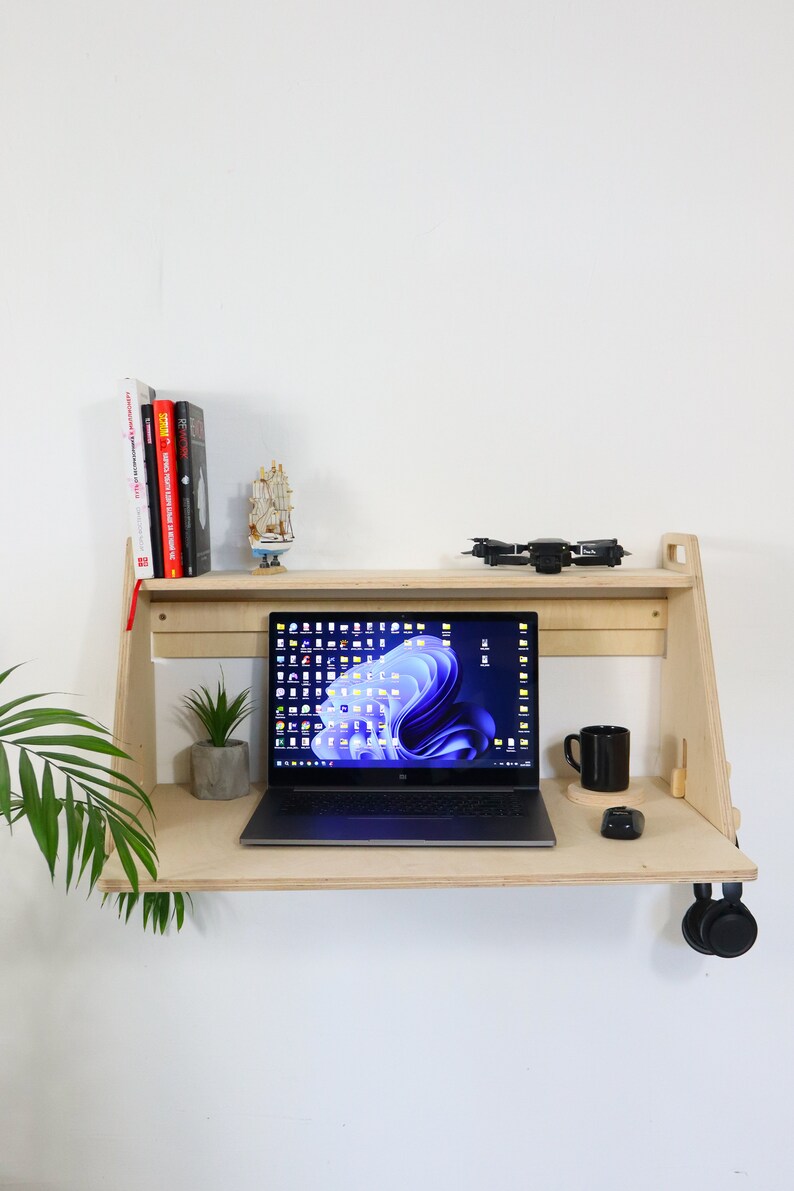 Wallboard Computer Computer Desk Wall Mount Table Plywood Home Office Desk Floating Custom ...