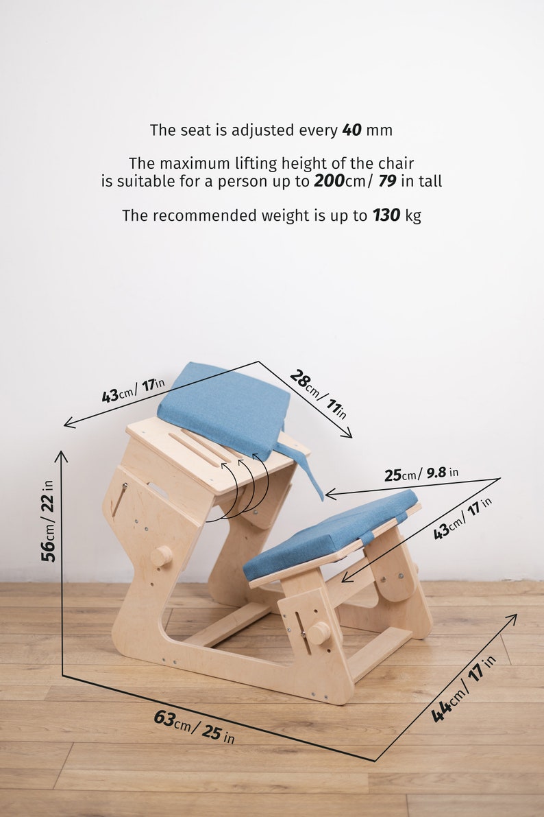 Chairs Ergonomic Wooden Comfy Reading Chair Kneeling Chair Modern Furniture Portable Knee Chair Posture Support Personalized Gift image 7