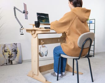 Adjustable Standing Desk: Space-Saving Sit Stand Workstation