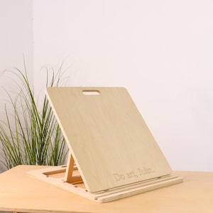 Tekentafel Houten schildersezel Opvouwbare schildersplank Aangepast cadeau voor kunstenaarsstandaard Desktop tekentafel Draagbare aquarelschildersezel Tafelblad