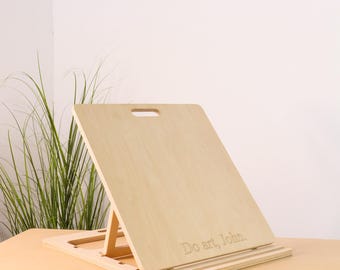 Folding Wooden Easel: Portable Artist Drawing Board, Watercolor Painting