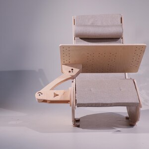 Adjustable Wooden Lounge Chair with Laptop Tray - Garden & Office image 15