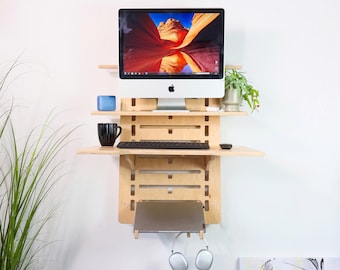 Wall Mounted Standing Desk: Hideaway Home Office Furniture