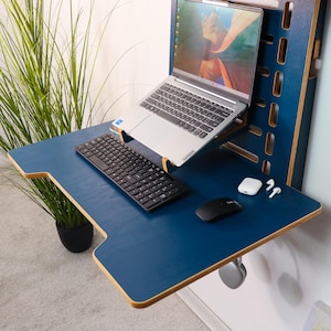 Escritorio plegable minimalista de madera para montar en la pared, regalo personalizado, escritorio plegable personalizado, escritorio de pared para el hogar, escritorio de oficina, muebles portátiles