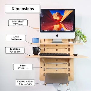 Wall Mounted Standing Desk: Adjustable Height, Space Saving, Modern Office Wall Desk