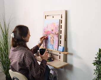 Adjustable Drawing Desk – Wall Mounted Art Workstation for Artists