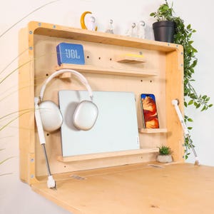Wall Mounted Fold Down Desk: Compact Floating Laptop Workstation