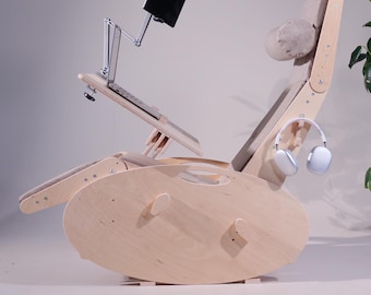 Adjustable Office Lounge Chair: Ergonomic Home Workstation