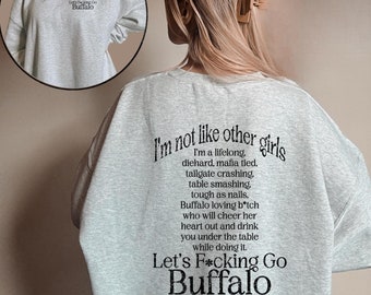 Buffalo Girl Sweatshirt, Buffalo Crewneck Sweatshirt Gifts for Her