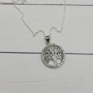 Silver Tree of Life Necklace, Silver Tree Necklace Gifts for Her