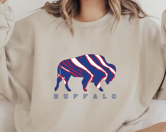 Buffalo Sweatshirt, Buffalo Crewneck Sweatshirt Gifts for