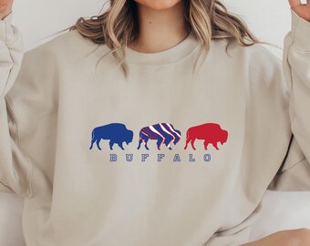 Buffalo Sweatshirt, Buffalo Crewneck Sweatshirt Gifts for