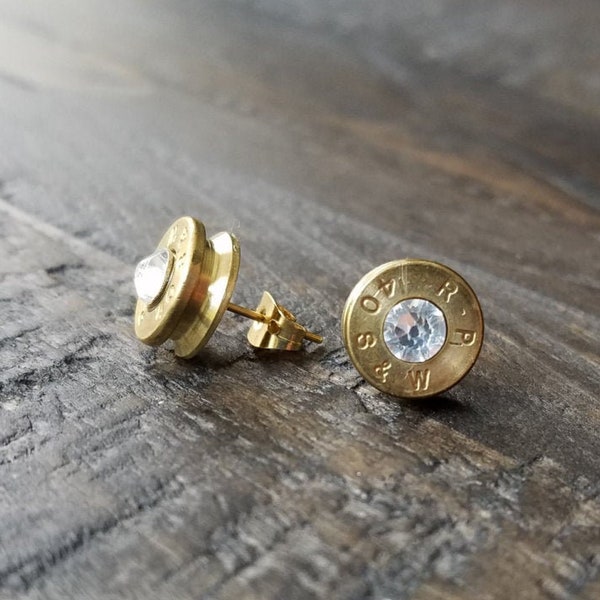 Handmade Bullet Post Earrings, Bullet Stud Earrings, Bullet Earrings, Nickel or Brass THICK CUT Gifts for Her