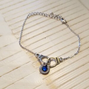 Blue Line Bullet Bracelet, Handcuffs Bracelet, Blue Line Gift, Police Mom Police Wife, Blue Line Flag, Gifts for Her