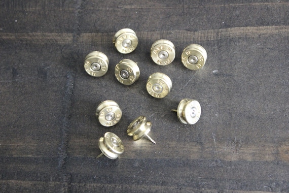 Bullet Thumb Tacks, Bullet Push Pins PACK of 10 Made in the USA Bullet Casing Push Pins or Thumbtacks  Gifts Under 20, Gifts for