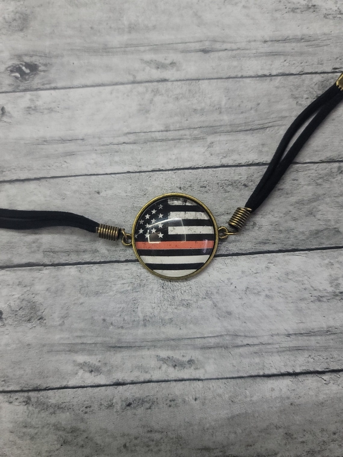 Thin Red Line Flag Bracelet Thin Red Line Bracelet Thin Red Etsy