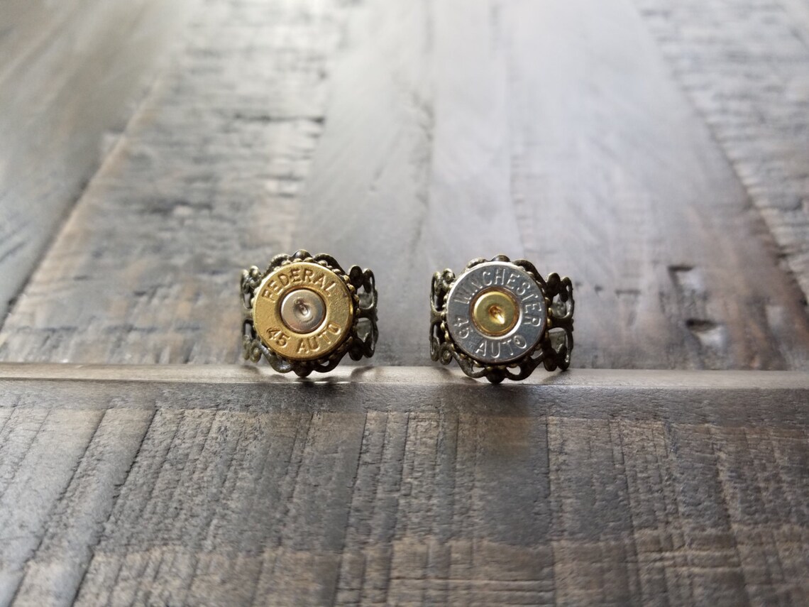 Handmade Filigree Bullet Rings Adjustable Bullet Jewelry for Etsy