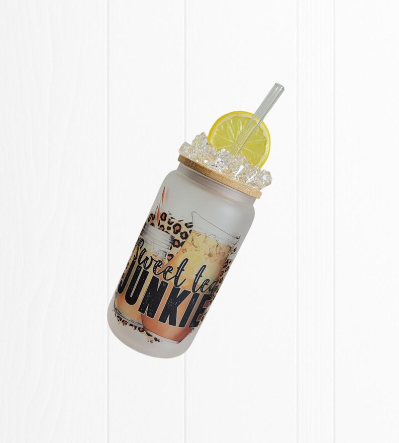 HastrichDesigns Sweet Tea Junkie Glass Can - Thumbnail 4