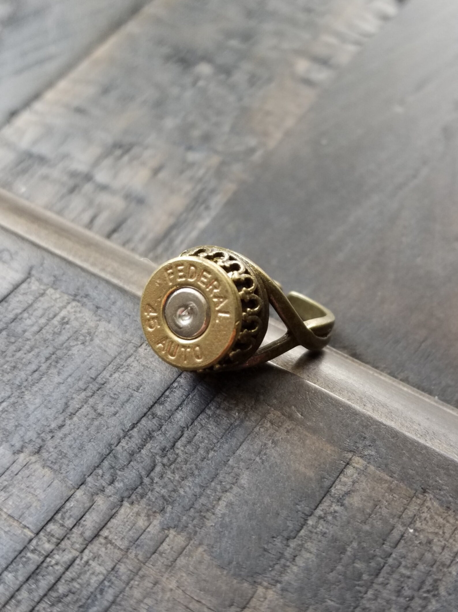 Handmade 45 Caliber Bullet Rings Adjustable With or Without Etsy