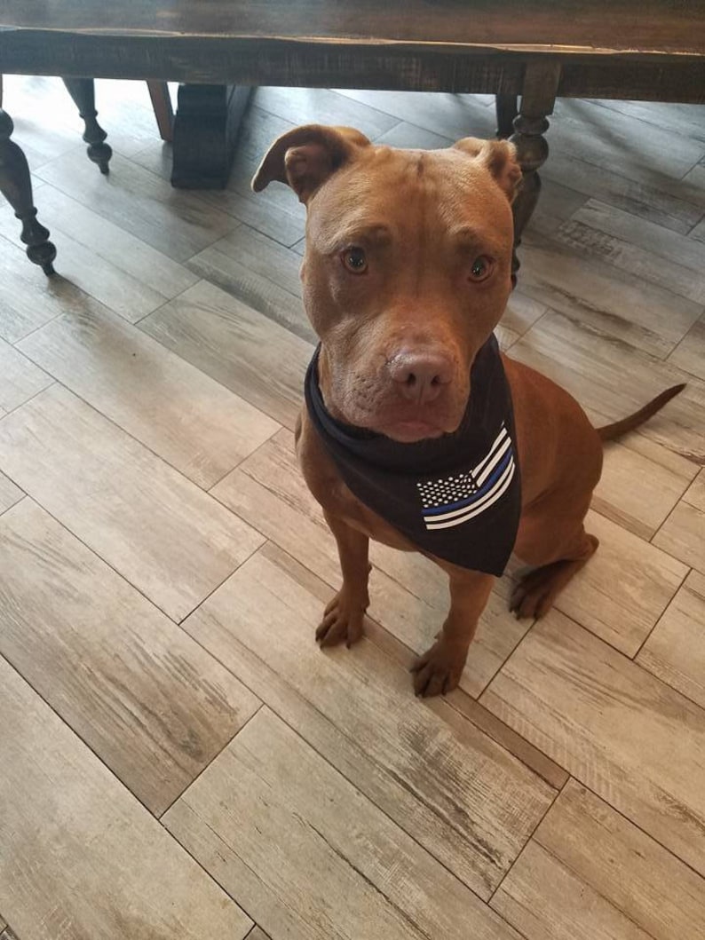 Thin Blue Line Dog Bandana K9 Bandana Doggy Bandana Law Etsy