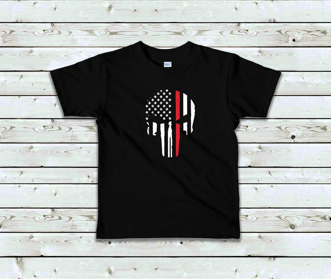 Thin Red Line Punisher Toddler Tee Kid's Tee T-shirt - Etsy