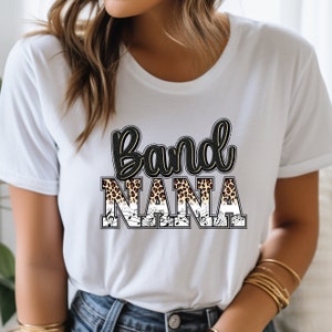Band Nana Shirt, Band Nana T-Shirt, Band Shirt For Women, Mothers Day Gift, Cheetah Print Gifts for Her