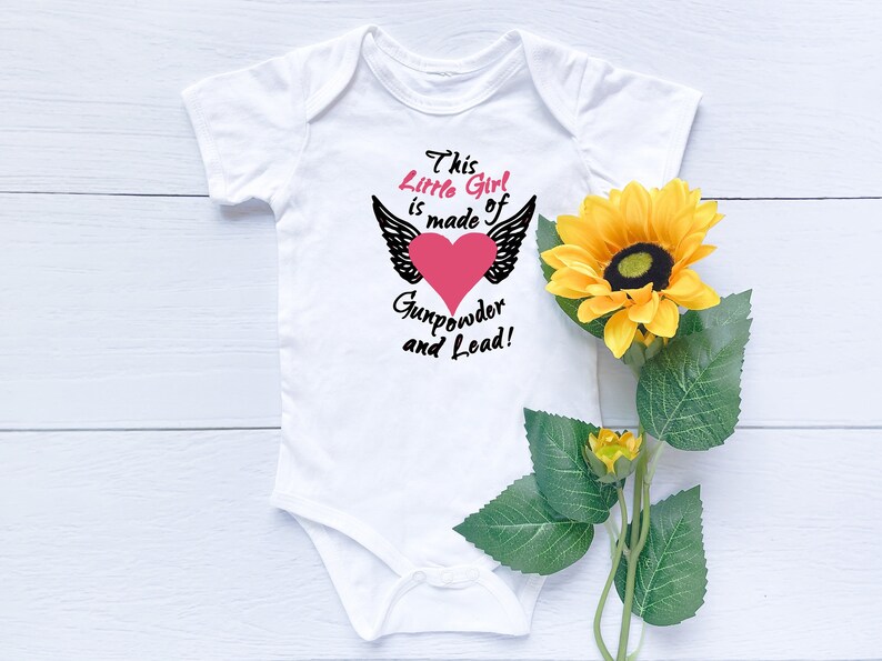 Baby Onesie® Little Girl is Made of Gunpowder and Lead Country Etsy