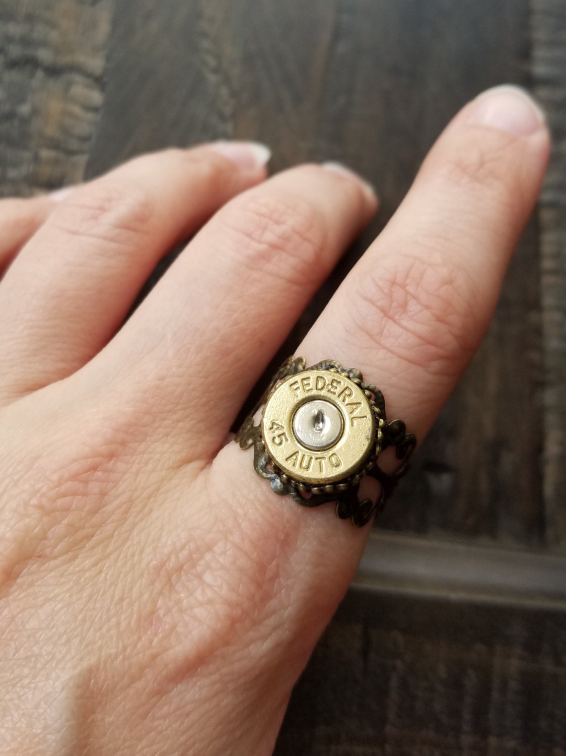 Handmade Filigree Bullet Rings Adjustable Bullet Jewelry for Etsy
