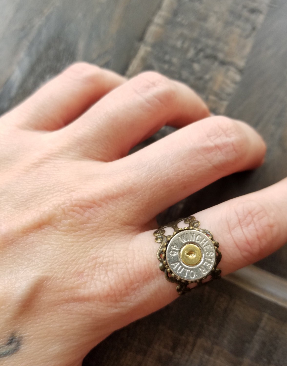 Handmade Filigree Bullet Rings Adjustable Bullet Jewelry for Etsy