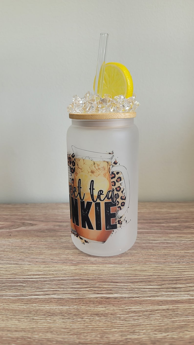 HastrichDesigns Sweet Tea Junkie Glass Can - Thumbnail 2