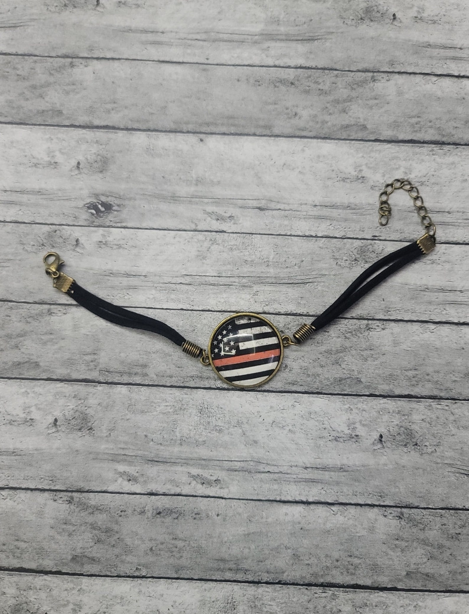 Thin Red Line Flag Bracelet Thin Red Line Bracelet Thin Red Etsy