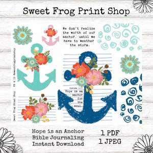 Hope is an Anchor Bible journaling printable