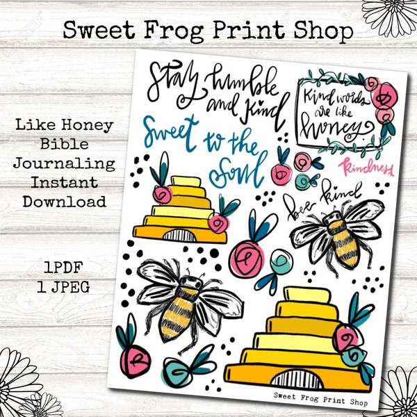 Like Honey Bible Journaling Instant Download