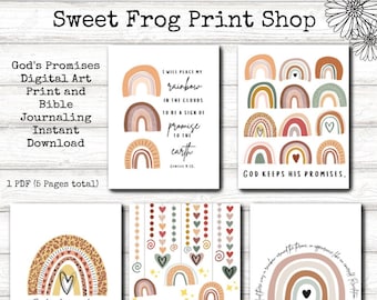 God's Promises Bible Journaling and Digital Art Print Instant Download