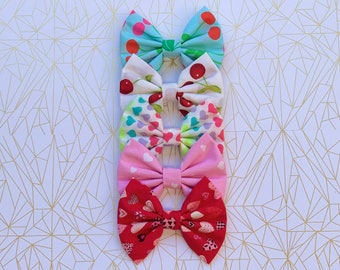 Heart/Cherry Hair Bow