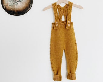 Baby Overalls Dungarees - Knitting Pattern - PDF - Digital Download